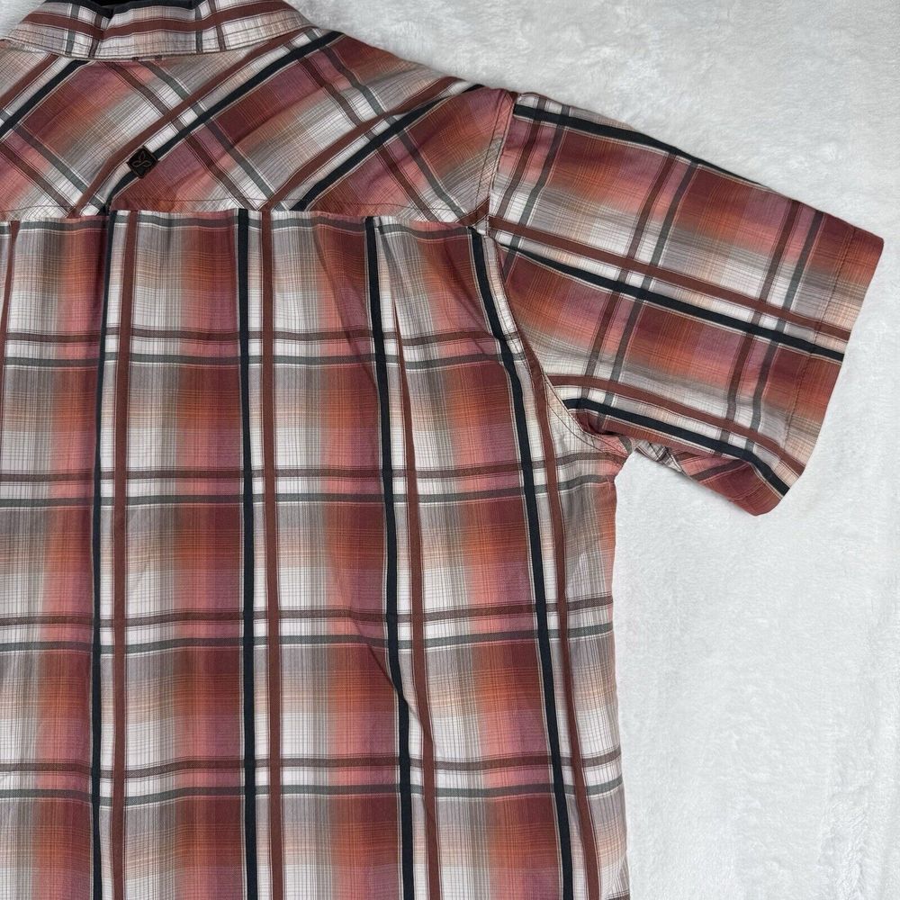 Prana Shirt Shirt Mens Large Plaid Short Sleeve‎ Button Up Casual Outdoor - Picture 8 of 13